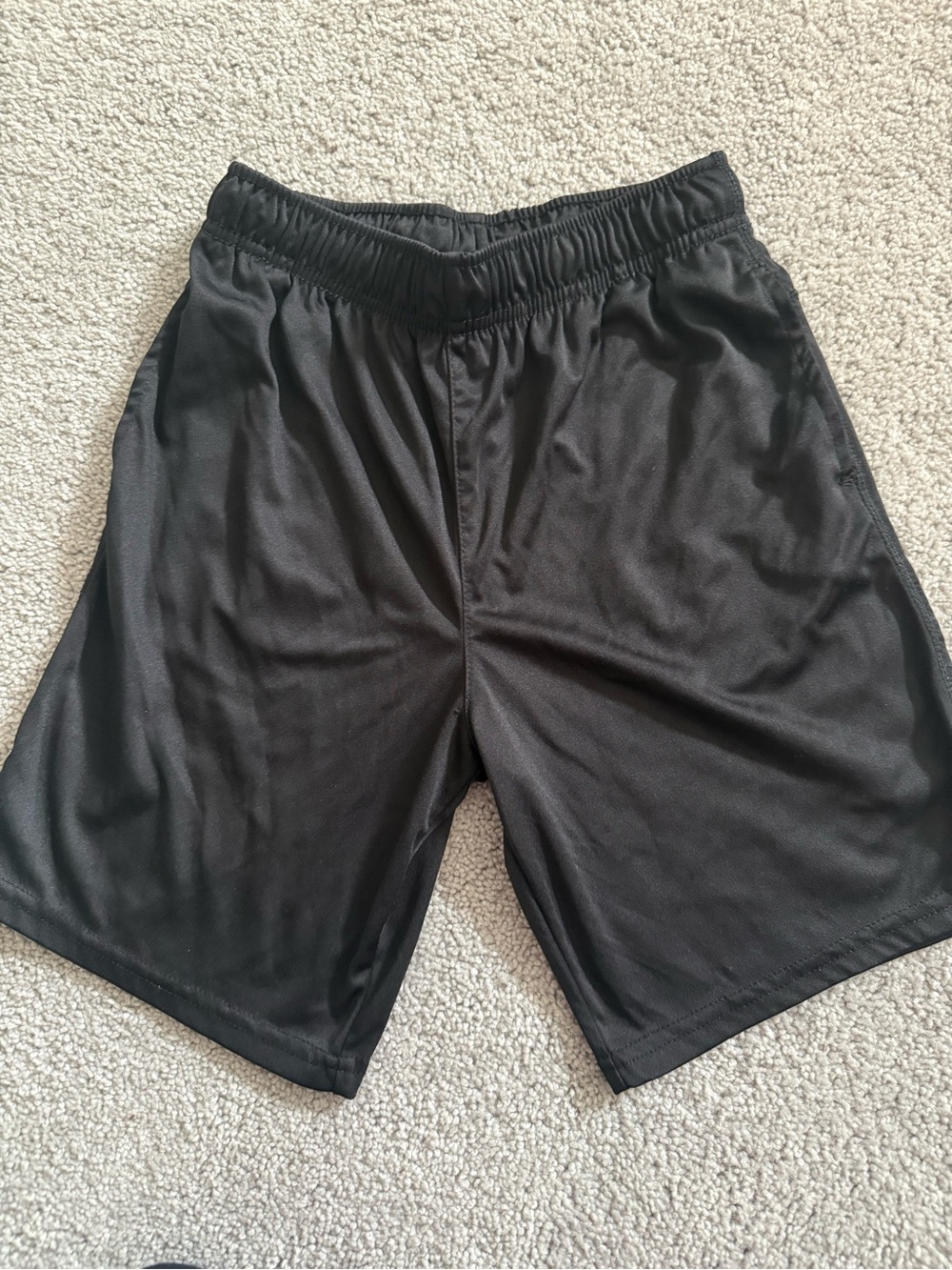 Athletic Works Black Boys Mesh Athletic Shorts